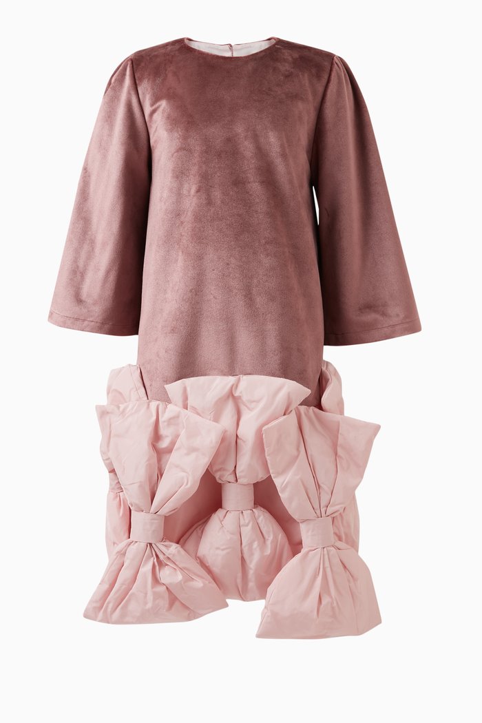 Amalfi Bow-detail Dress in Polyester, Pink