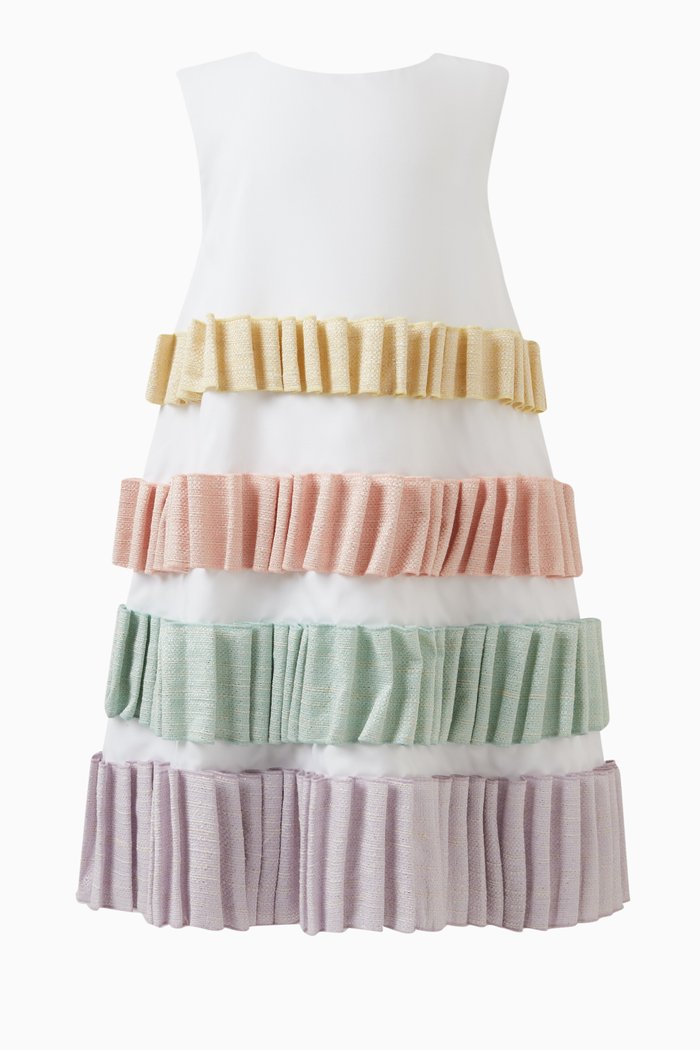 

Amulya Tiered Dress in Cotton, White