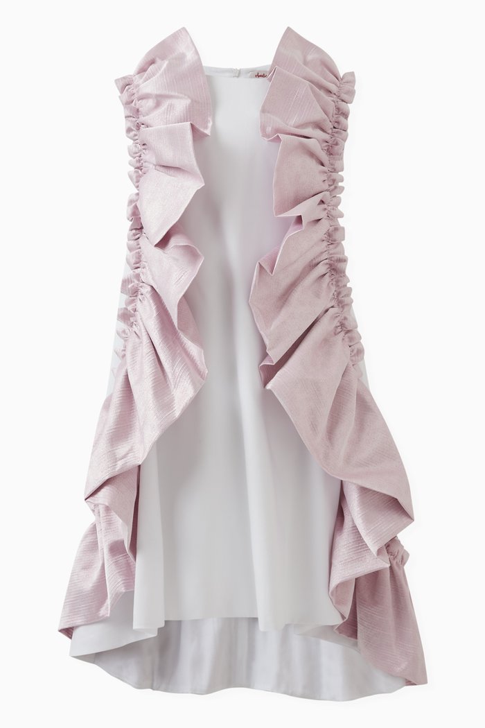 

Imara Ruffled Dress in Cotton, Pink