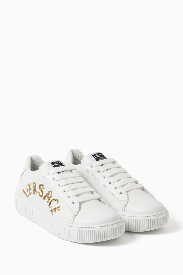 

Seashell Baroque Print Creca Sneakers in Leather, Multicolour