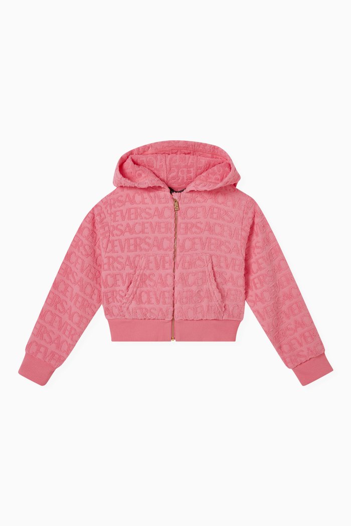 

Logo-embroidered Sweatshirt in Cotton Terry, Pink