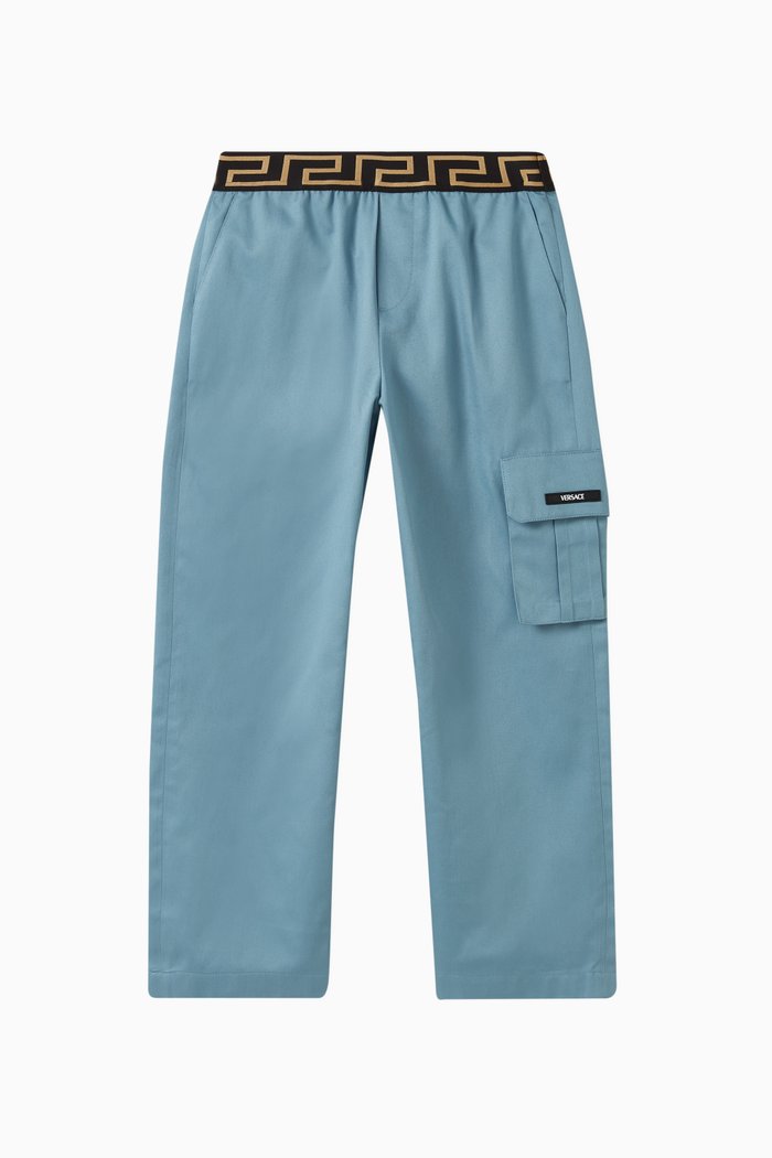 

Greca Pants in Cotton, Blue
