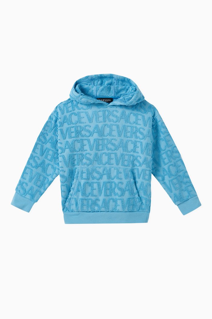 

Logo-embroidered Sweatshirt in Cotton Terry, Blue