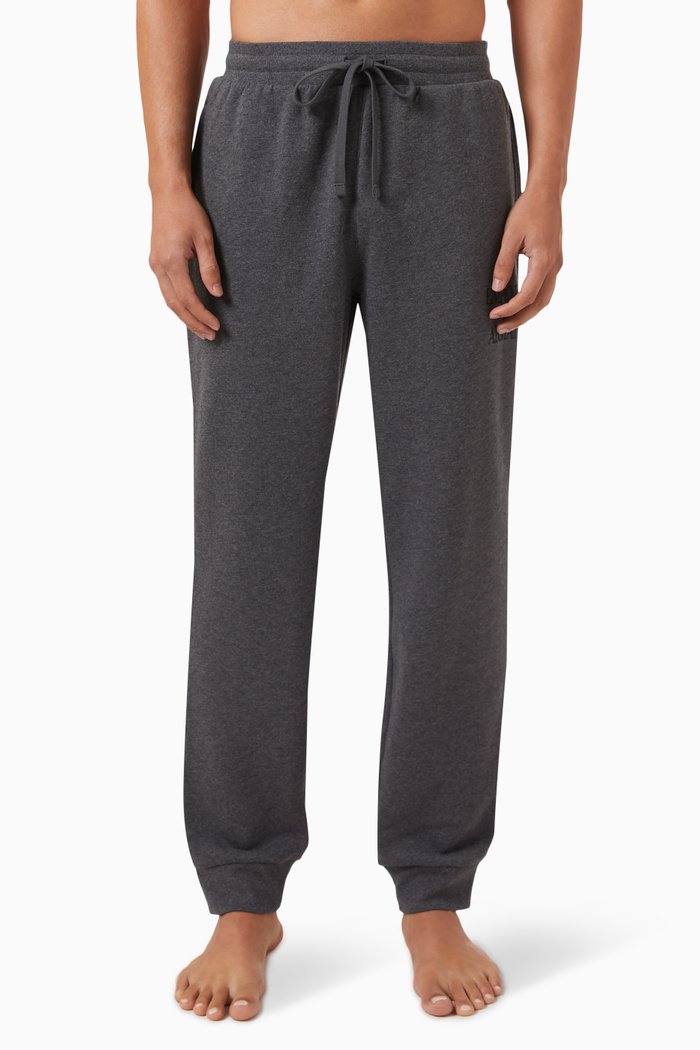 

T44 Logo Sweatpants in Cotton-fleece, Black