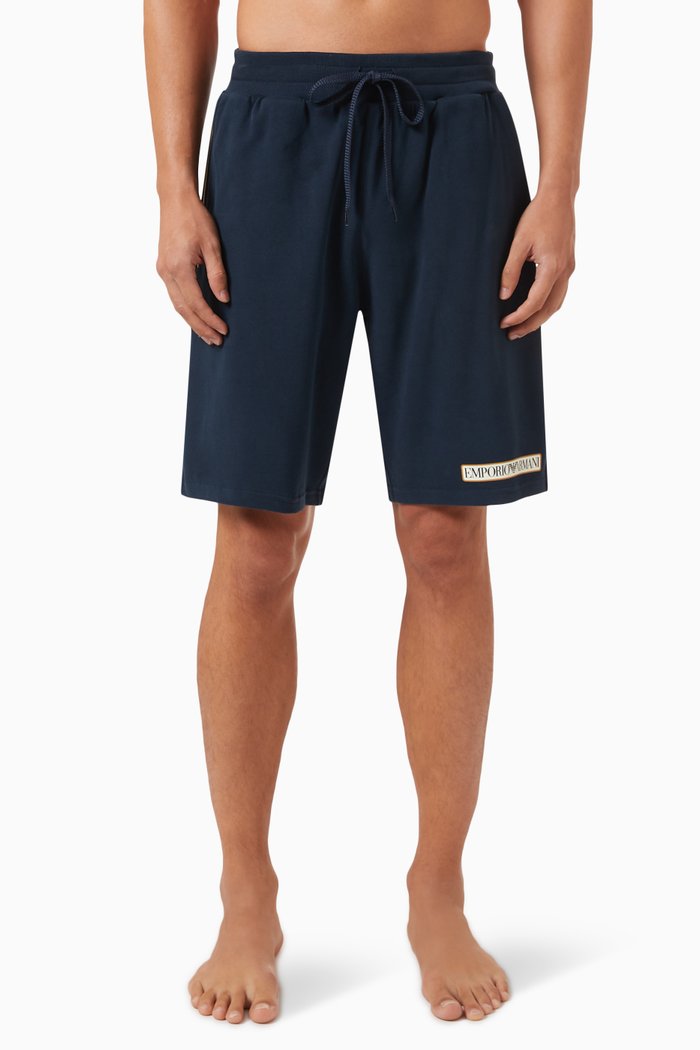 

T45 Logo Bermudas in Cotton, Blue