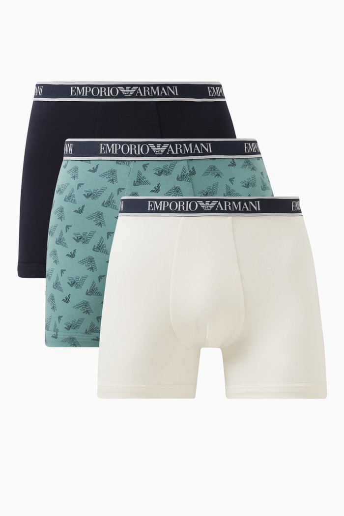 

T39 Logo Boxers in Cotton Stretch, Set of 3, Multicolour