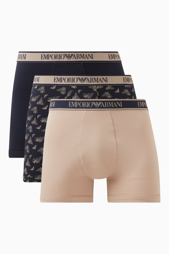 

T39 Logo Boxers in Cotton Stretch, Set of 3, Multicolour
