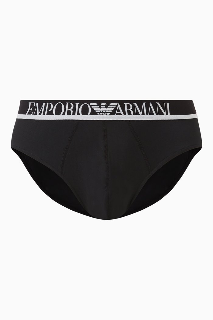 

Core Logo Briefs in Stretch-cotton, Black