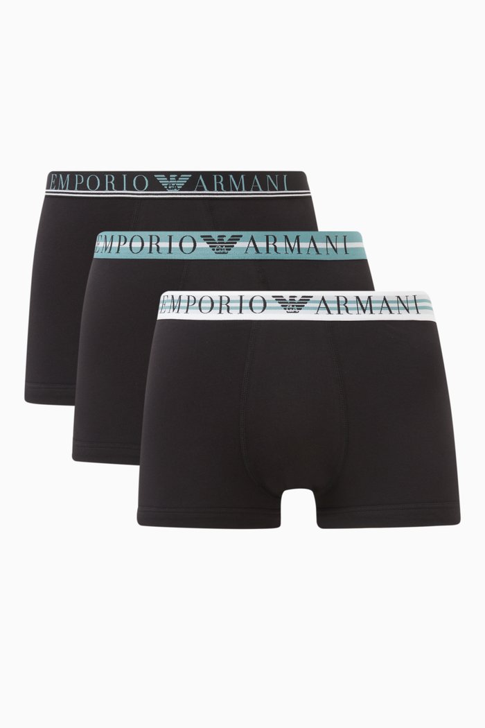 

T39 Logo-tape Boxer Briefs in Stretch-cotton, Set of 3, Black