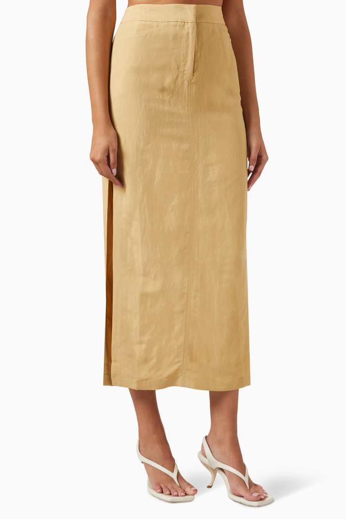 

Camp Maxi Skirt in Stretch-poplin, Neutral