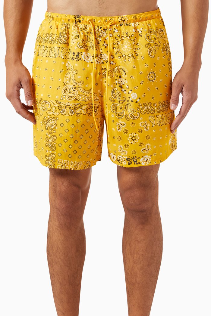 

Paisley Collins Swim Shorts in Nylon, Yellow