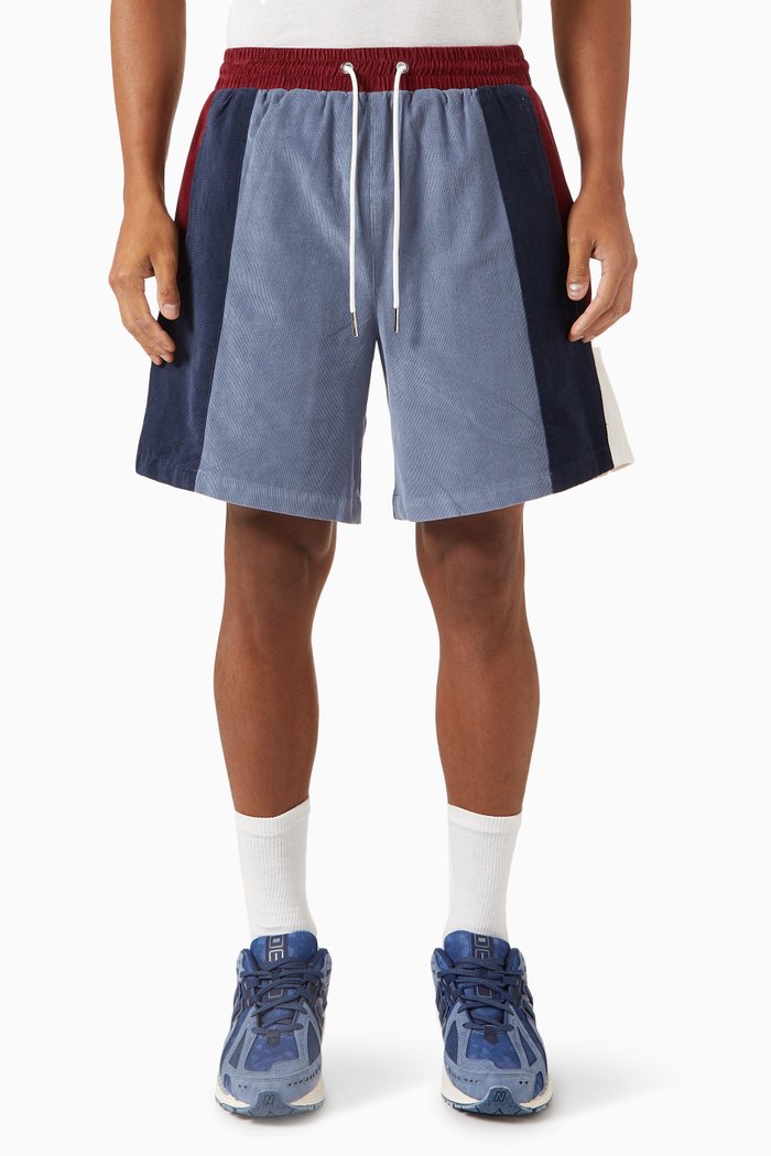

Micro Cord Turbo Shorts in Cotton, Blue