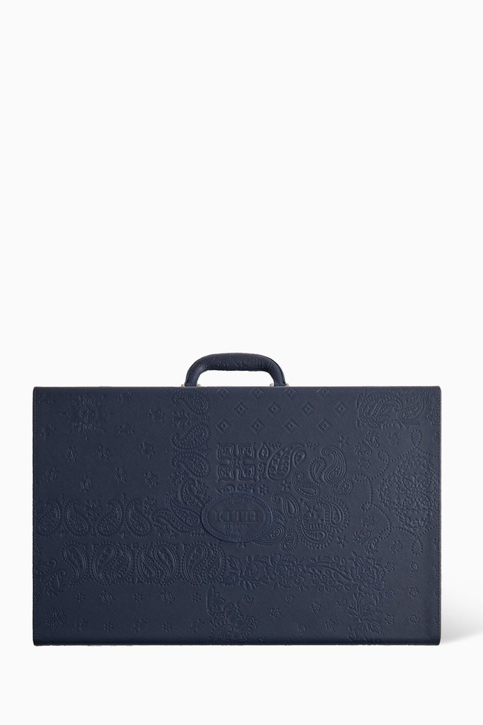 

Paisley Backgammon Board in Leather, Blue