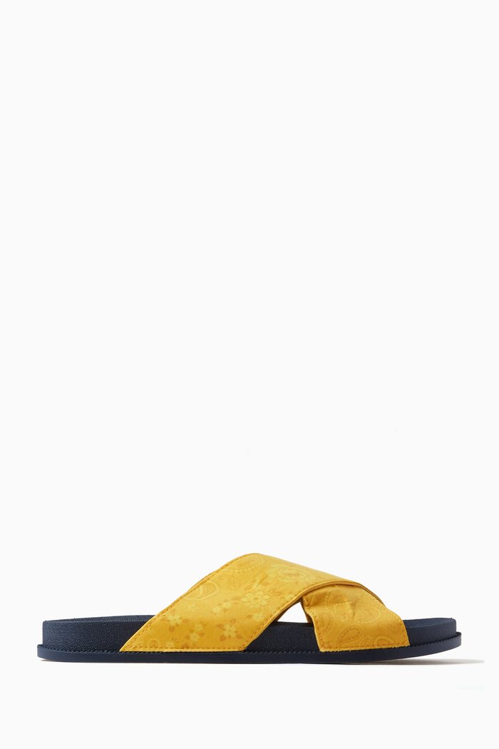 

Crossover Slides in Fabric, Yellow