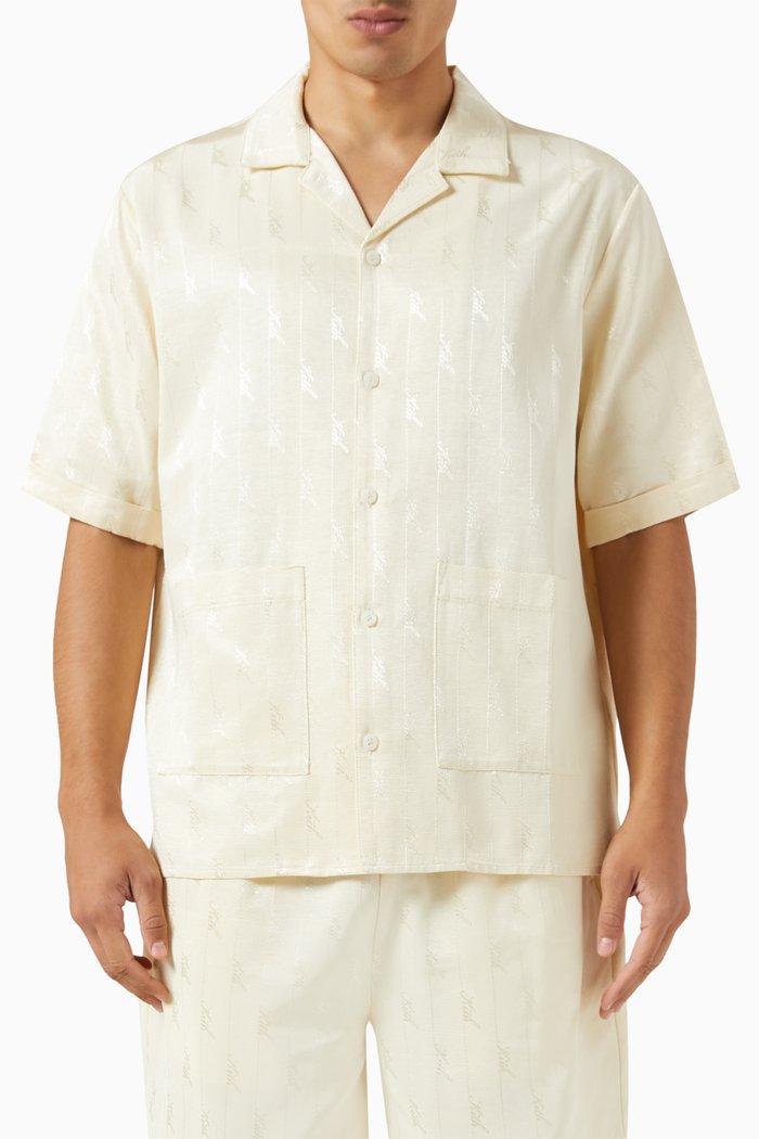 

Reade Shirt in Cotton Blend Faille, Neutral