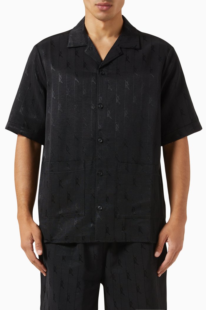

Reade Shirt in Cotton Blend Faille, Black