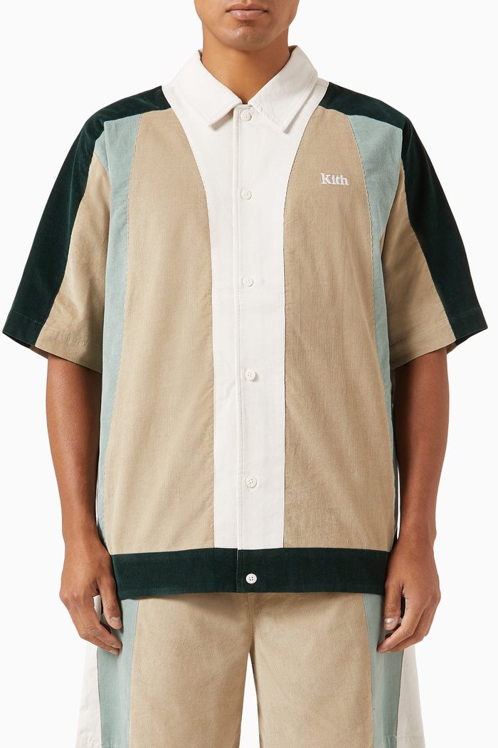 

Micro Cord Woodpoint Shirt in Cotton, Neutral