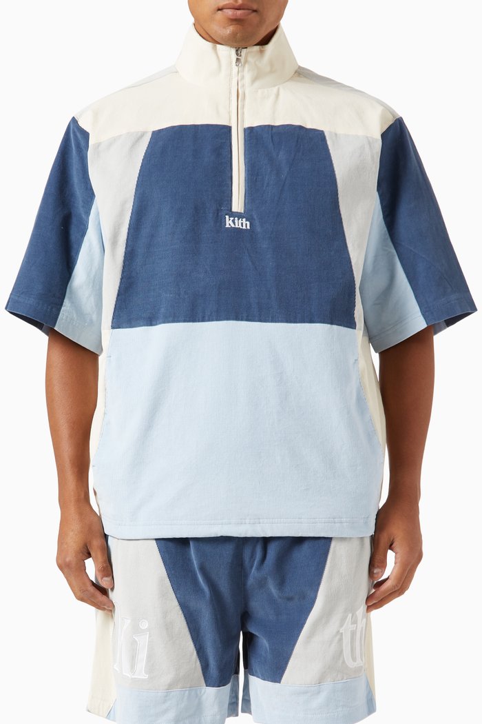 

Micro Cord Retro Windshirt in Cotton, Blue