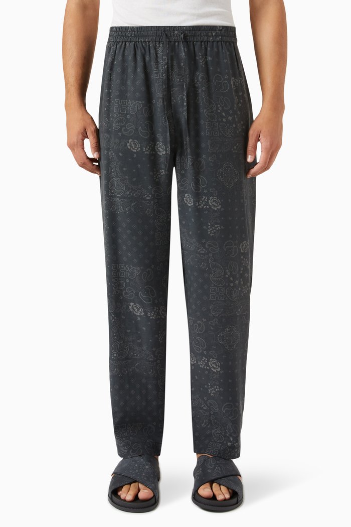 

Barrow Pants in Cupro Linen Blend, Black