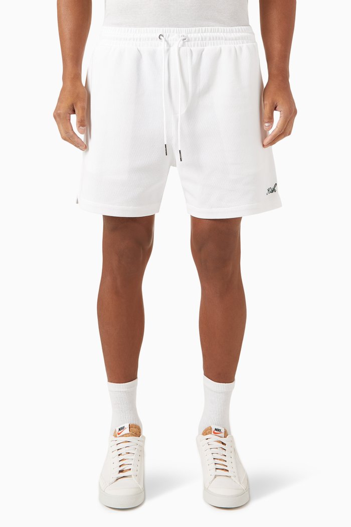 Graham Shorts in Cotton Waffle, White