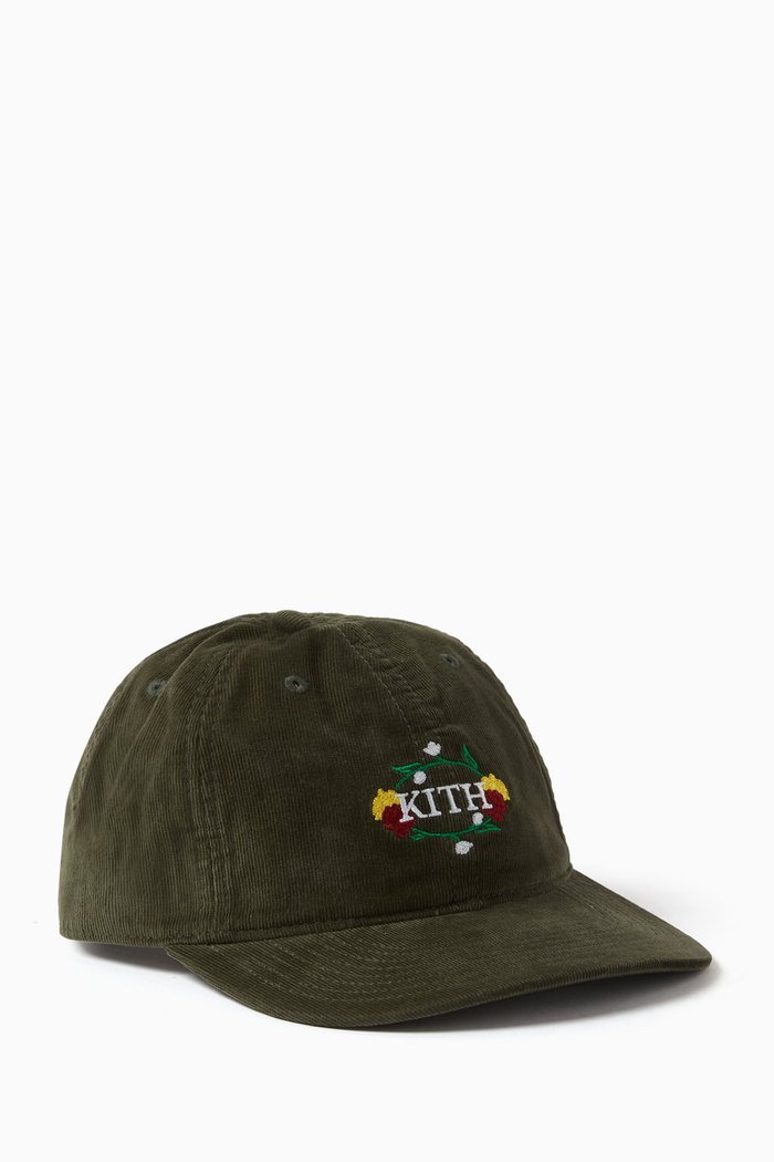 

Floral Logo Summer Cord Cap, Green