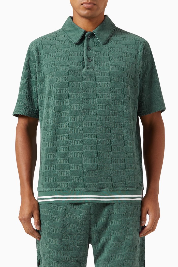 Graham Polo T-shirt in Cotton, Green