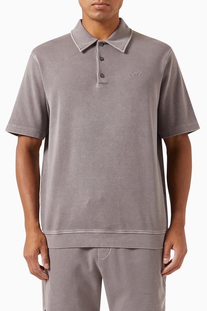

Graham Polo in Cotton Stretch, Grey