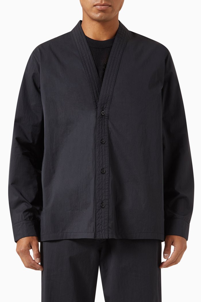 

Washed Sullivan Shirt in Cotton Blend, Black