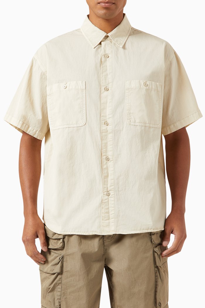 

Washed Apollo Shirt in Cotton, Brown