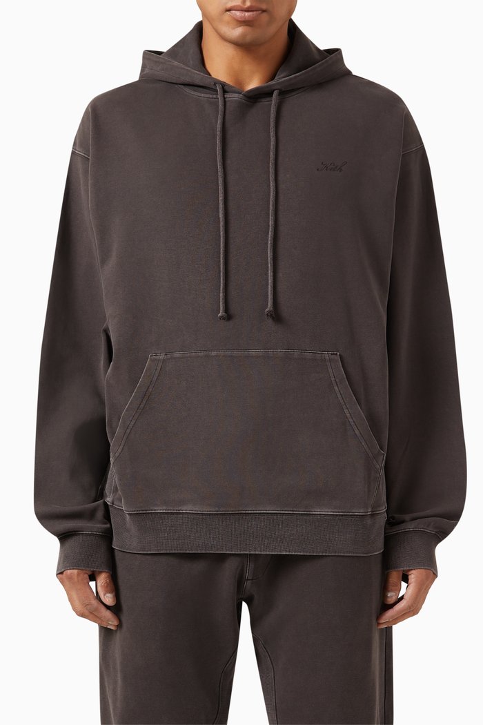 Crystal Wash Interlock Williams III Hoodie, Grey