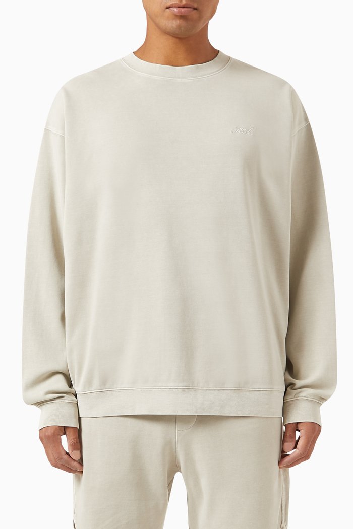 

Crystal Washed Crewneck Sweatshirts in Cotton Stretch, Neutral