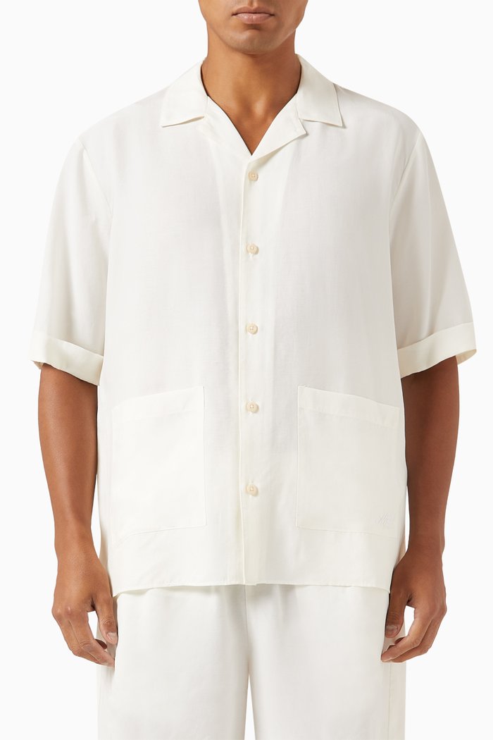

Reade Shirt in Cupro Linen Blend, Neutral