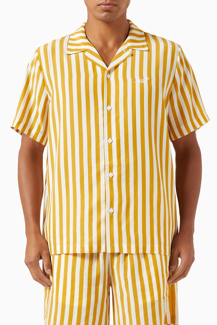 

Striped Thompson Camp Collar Shirt, Yellow