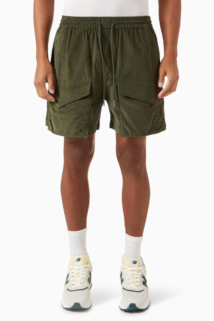

Summer Boreum Cargo Shorts in Micro Cord, Green