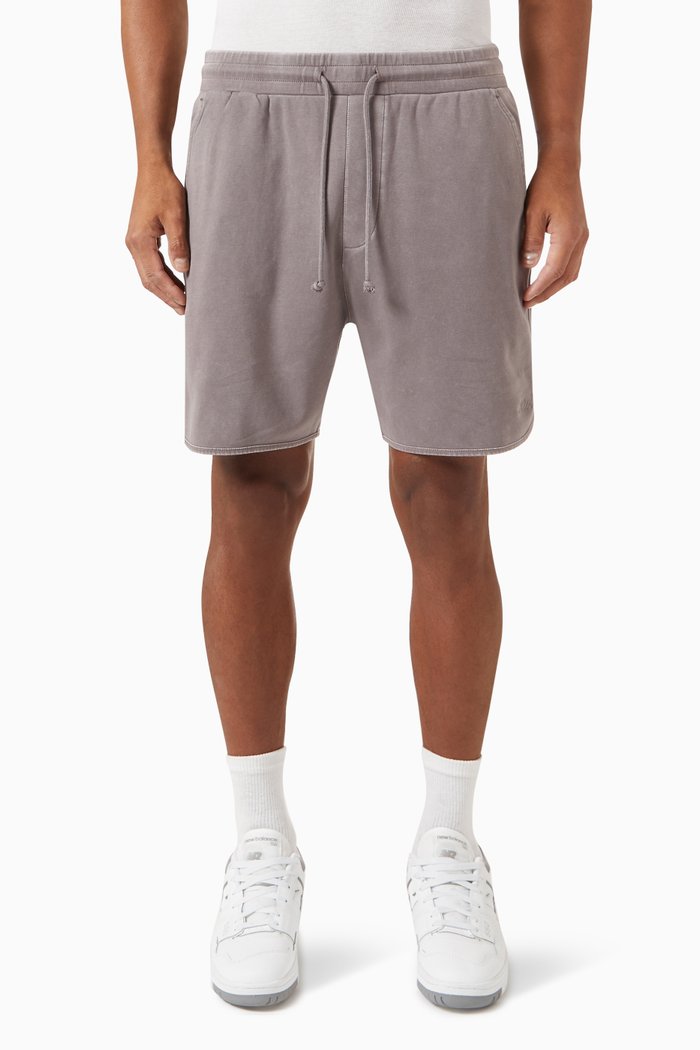 Crystal Wash Jordan Shorts in Cotton Interlock, Grey