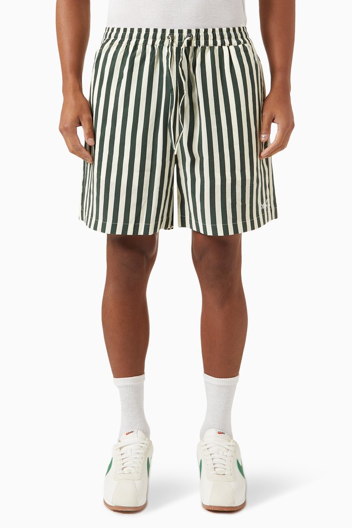 Striped Cedar Shorts, Green