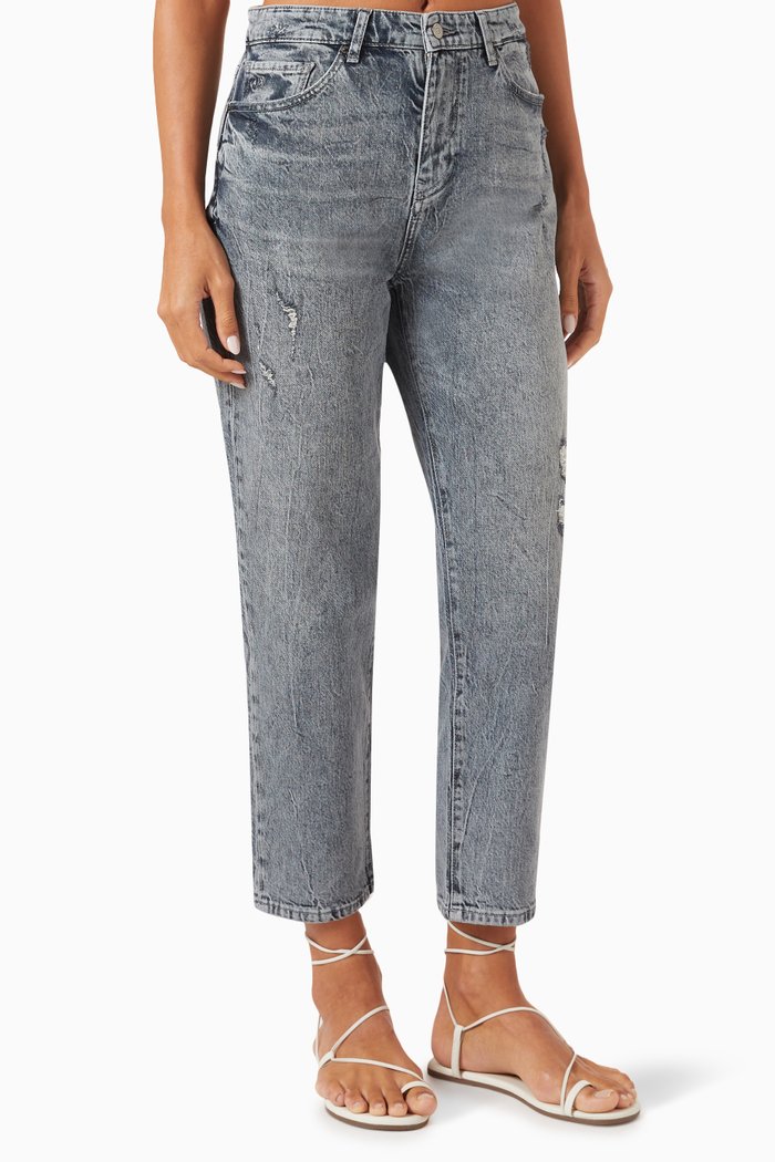 

J16 Boyfriend Cropped Jeans in Denim, Blue