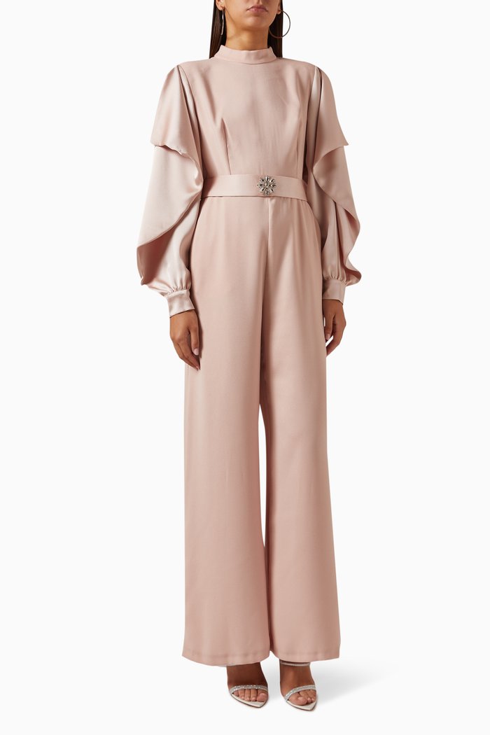 

Chasey Belted Jumpsuit, Pink