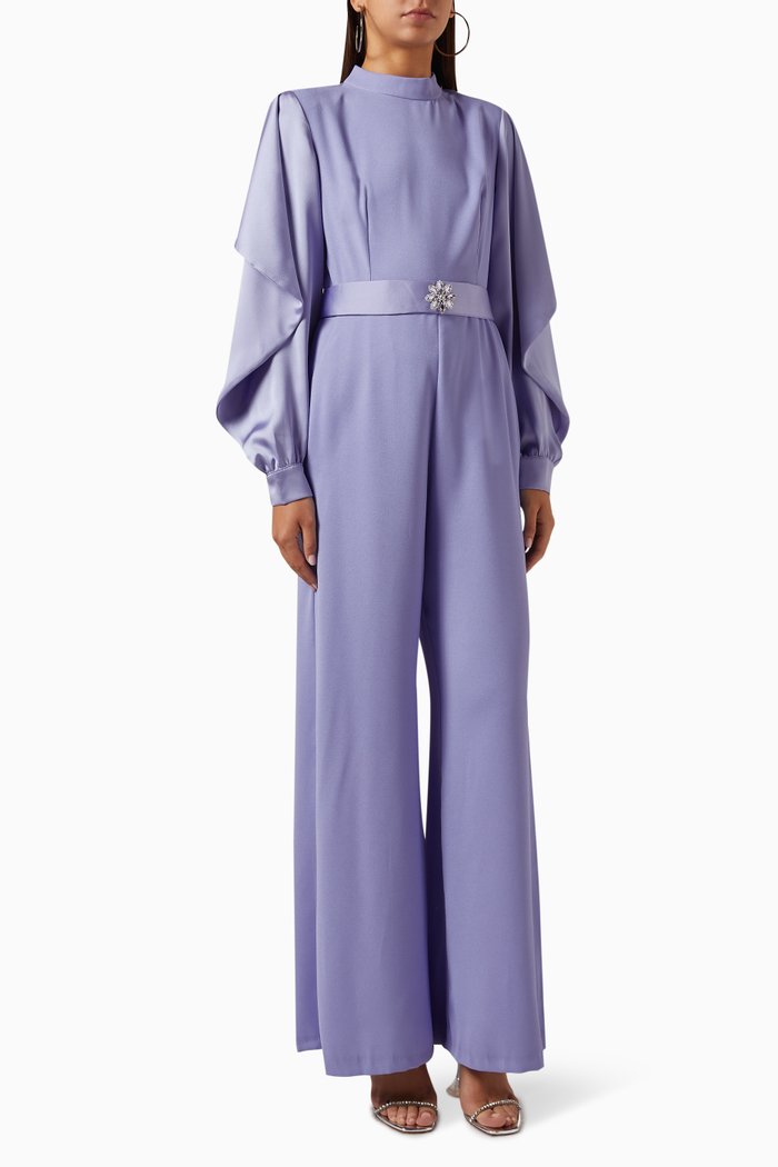 

Chasey Belted Jumpsuit, Purple