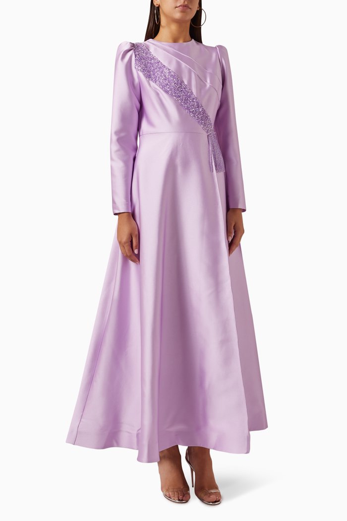 

Fabiola Sequin-embellished Dress, Purple