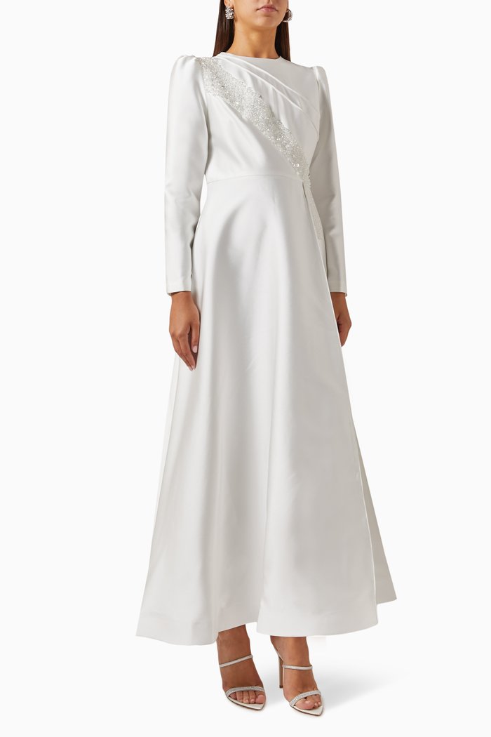 

Fabiola Sequin-embellished Dress, White