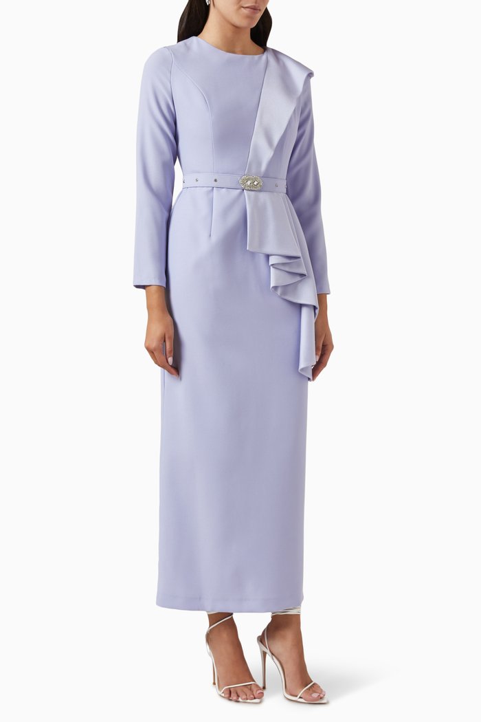 

Oliver Ruffle Dress, Purple