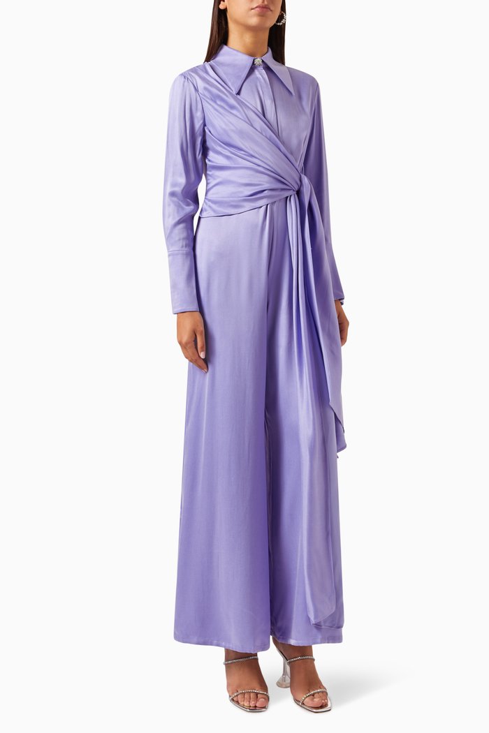 

Palmero Tie-up Jumpsuit, Purple