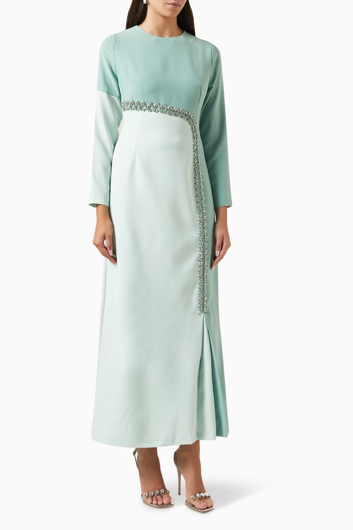 

Viviane Two-tone Dress, Green