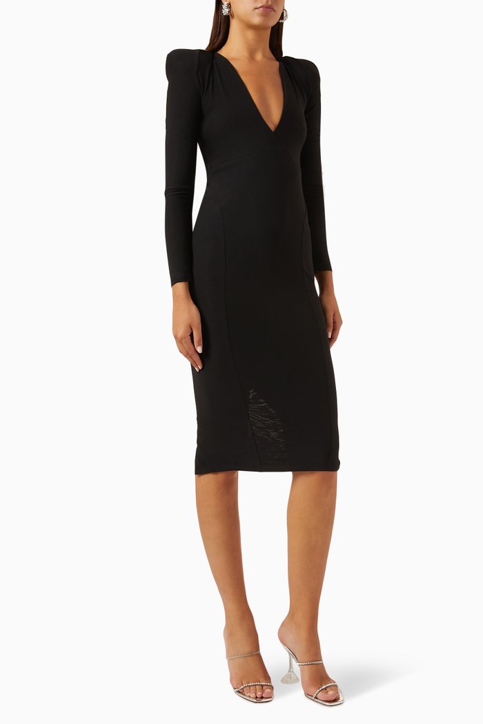 

Legacy Midi Dress in Stretch-jersey, Black