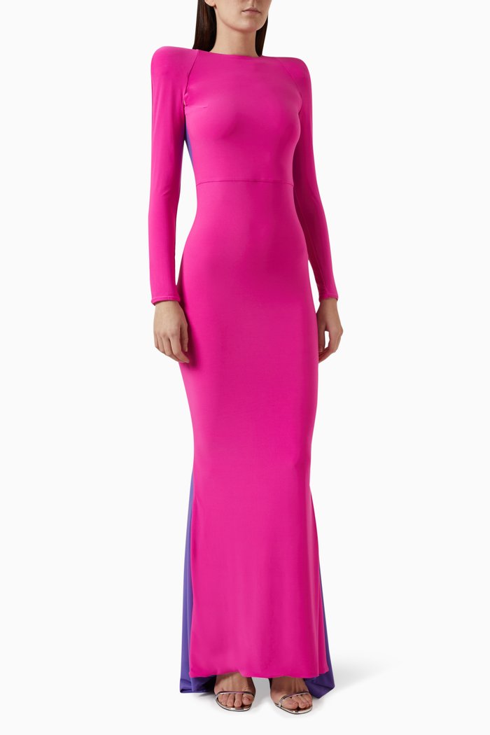 

Contradiction Open-back Gown in Jersey, Multicolour