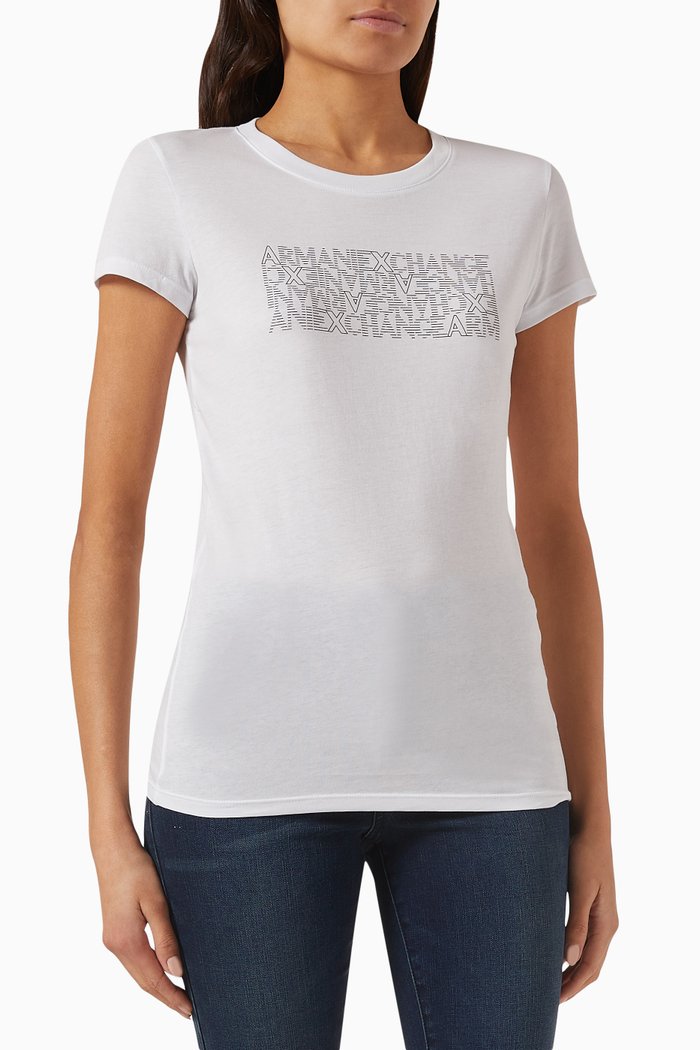 

Study Hall AX Logo T-shirt in Cotton-jersey, White