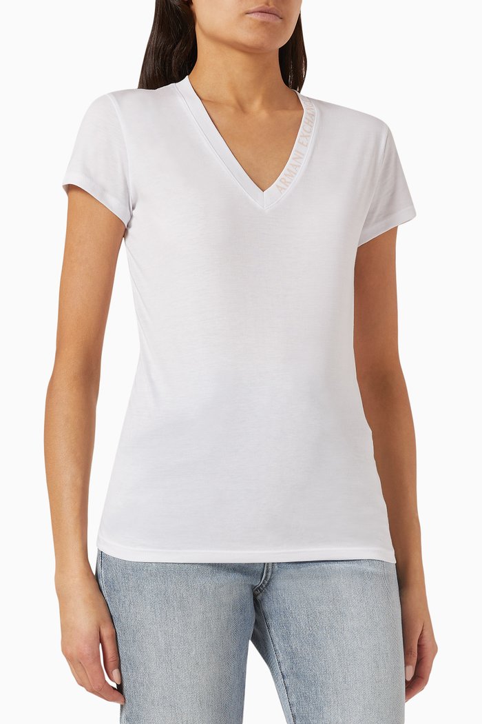 

Study Hall AX Logo T-shirt in Cotton-jersey, White