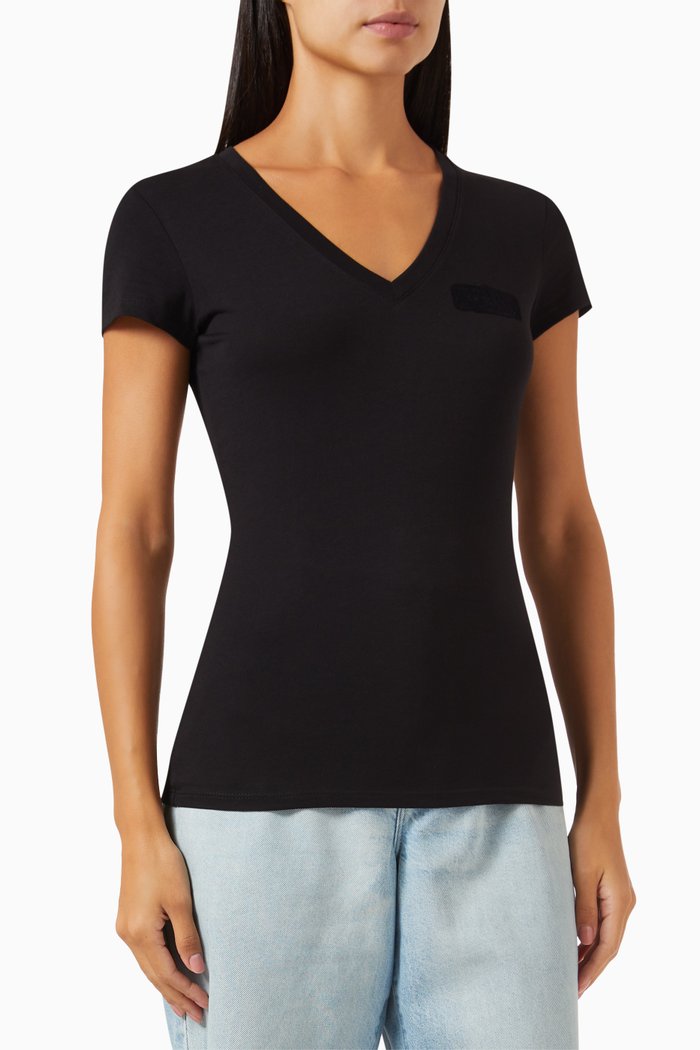 

Logo-print T-shirt in Cotton, Black