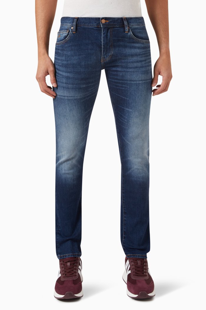 

J14 Skinny-fit Jeans in Denim Stretch, Blue